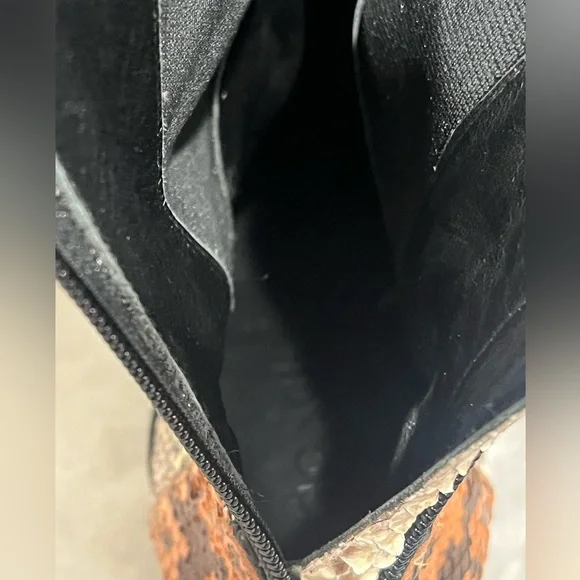 COACH Snakeskin Patchwork Lace Up Boots Size 6.5B EUC! G2718 - Picture 12 of 14